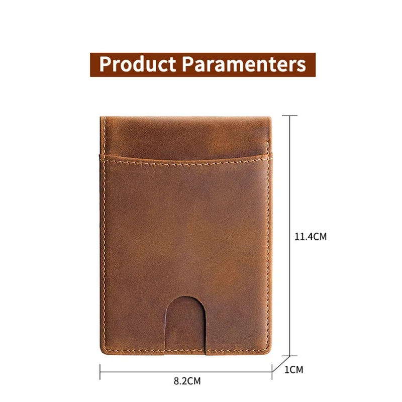 Rfid Crazy Horse Leather Luxury Men Wallets Money Bag Slim Thin Man Card Holder Wallet for Men Short Purse Male Wallet Billfold