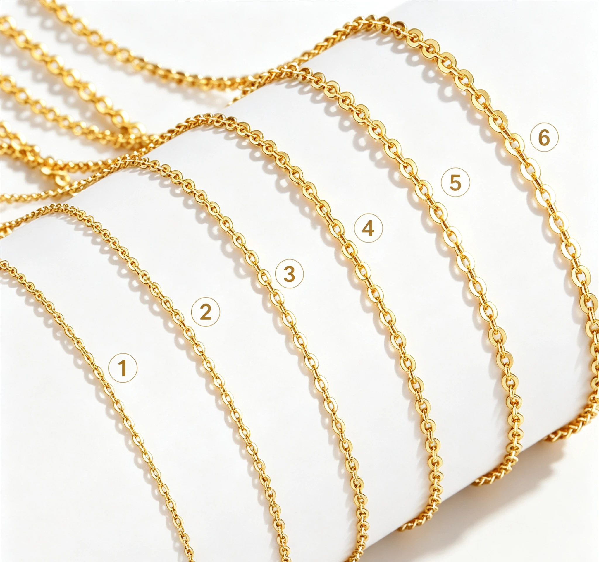 24k gold necklaces o shape chain necklaces rolling chians 999 stamp Giving a gift to a friend