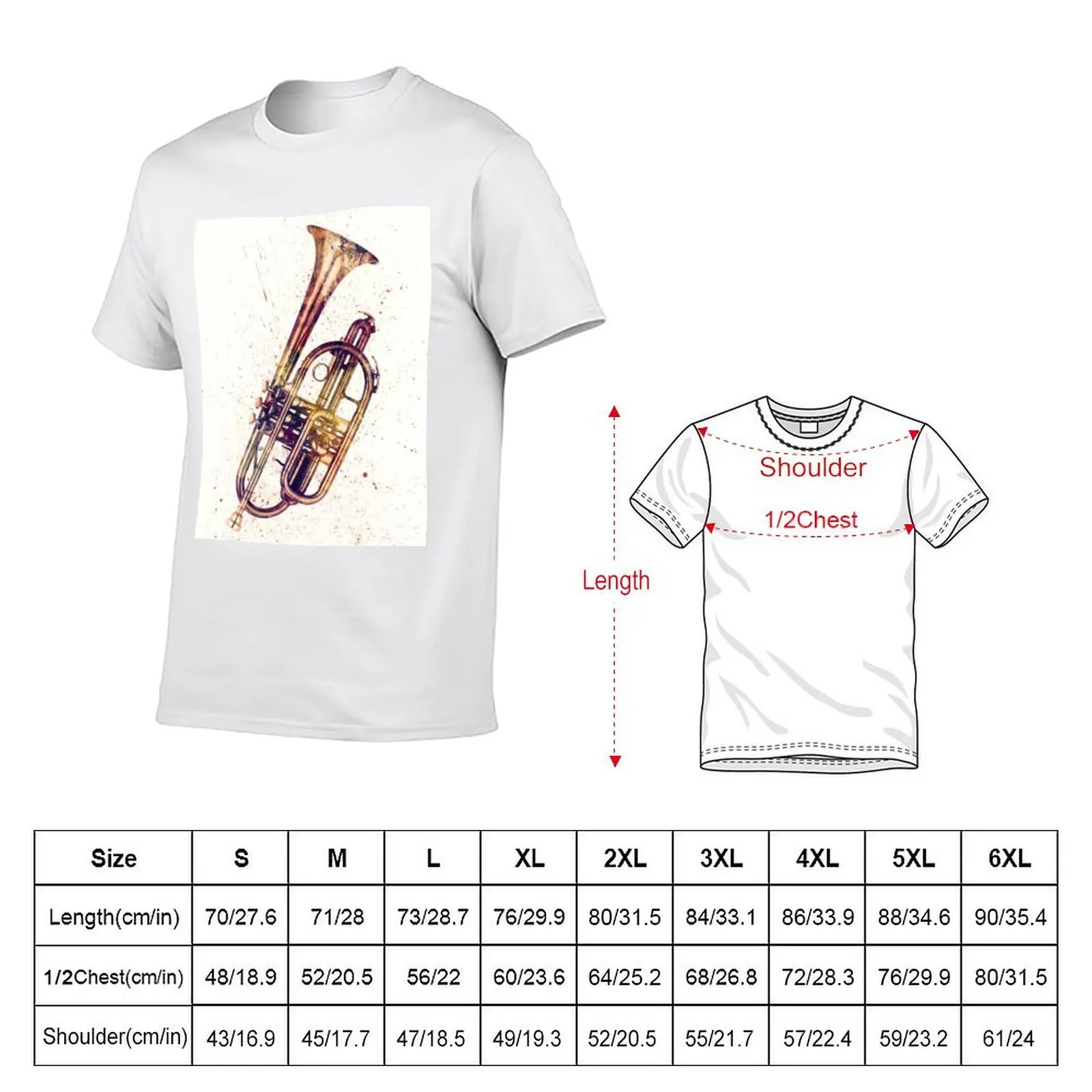 Cornet Abstract Watercolor T-Shirt Lightweight Casual Summer T-Shirt