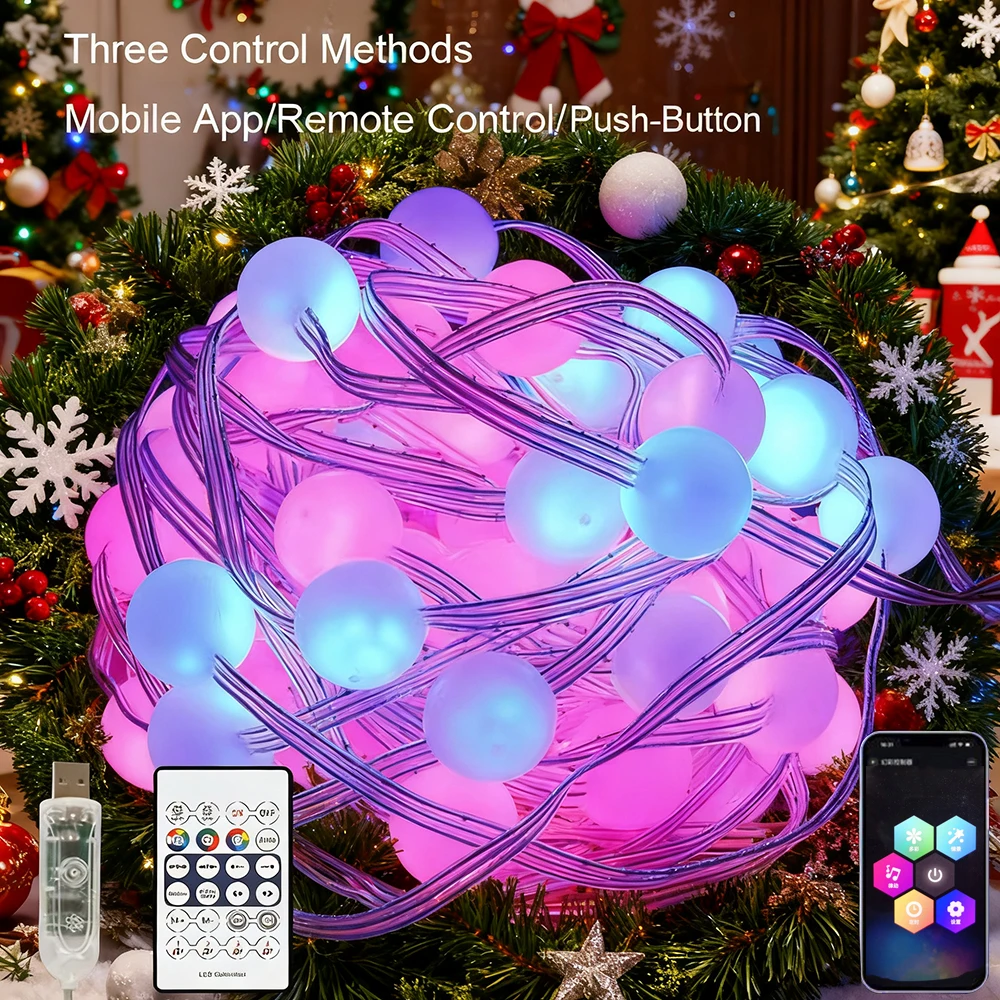 Dreamcolor Lights String, 10M 66LEDs USB Rainbow Lights Remote APP Control, Smart LED String Lights LED Ufor Home Party Decor