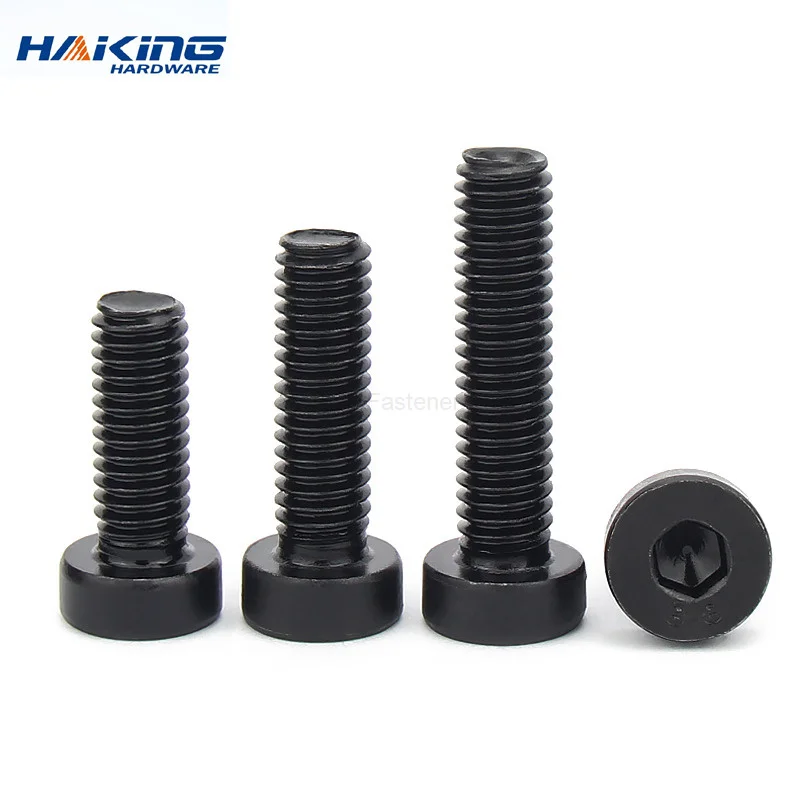 5-10pc M3 M4 M5 M6 M8 Grade 8.8 steel Black DIN7984 Hex Hexagon Socket Thin Low Short Profile Head Allen Cap Screw Bolt