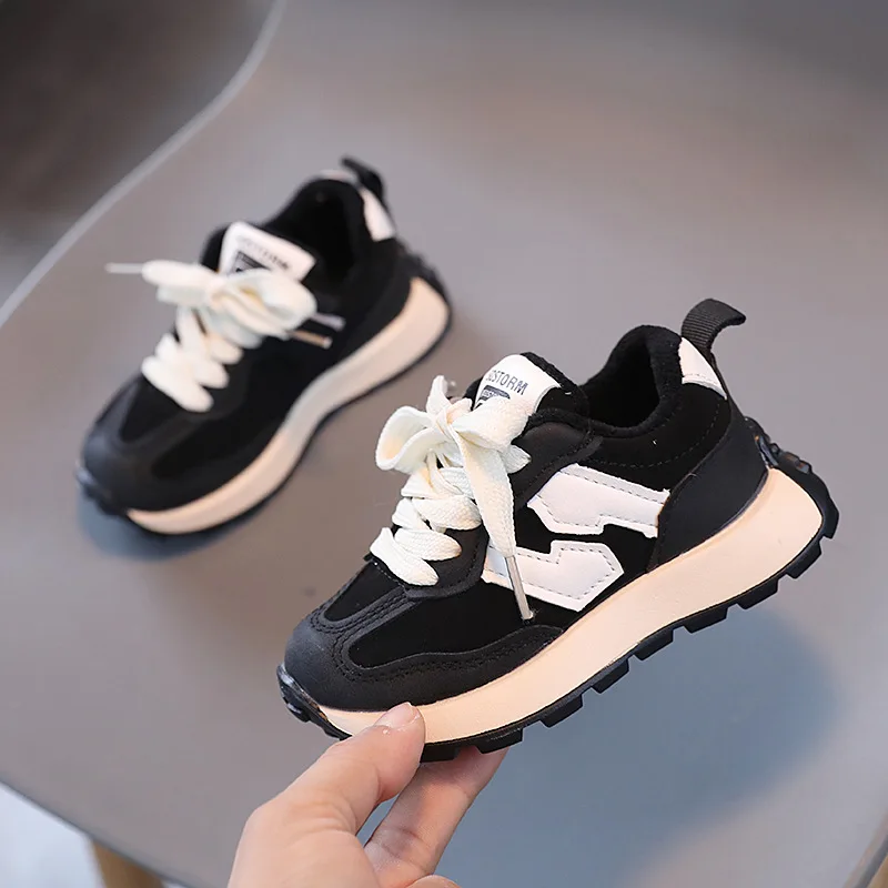 Kids Sneakers for Boys Girls Soft PU Soft Breatheable Comfortable Children Flat Casual Baby Toddler Outdoor Sports Shoes