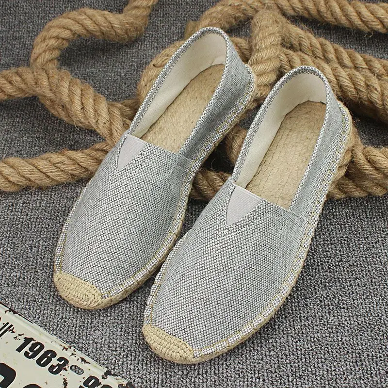 Woman Footwear Black Flat Espadrilles Shoes For Men Comfortable And Elegant Vulcanized With Stylish Summer 2024 Promotion