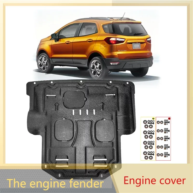 For Ford ECOSPORT 2018- Under Engine Guard Board Splash Shield Mud Fender Plate Cover Black Car Mudflap Mudapron Mudguard Lid