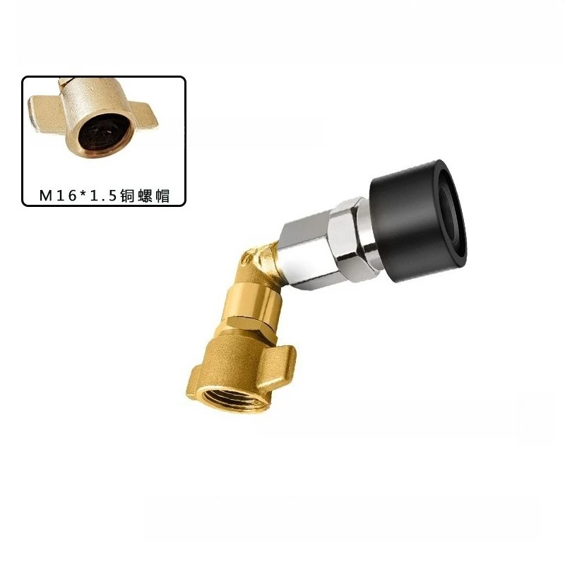 Air Tank Take-off Fitting 90 Degree Elbow With On-Off Valve Large Air Flow Quick Connect Female Coupler
