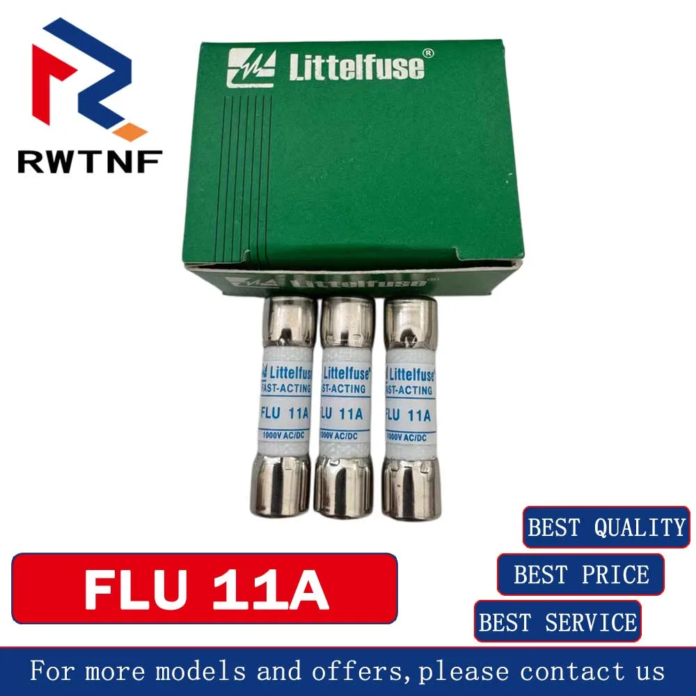 Brand New Genuine 10 PCS FLU 11A Littlefuse Fast-Acting Multimeter Fuse 11A 1000V 10*38mm Glass Ceramic Tube,100% original