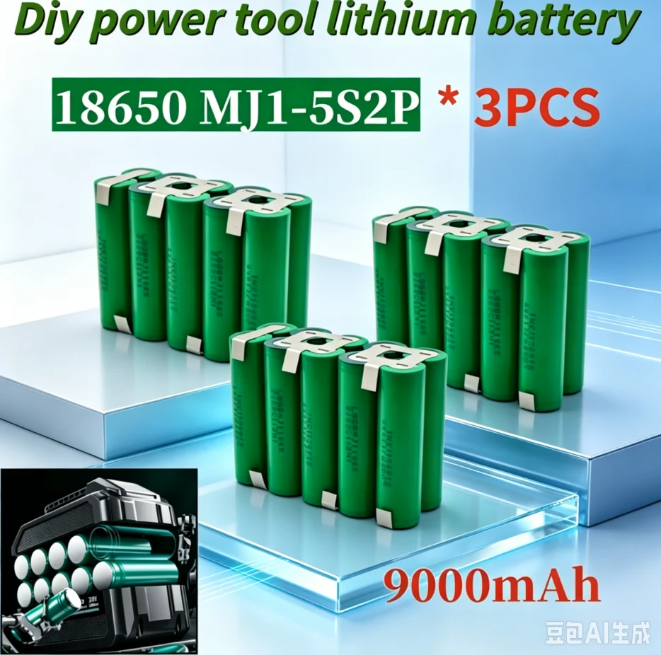 Pacco batterie saldato 18650 MJ1 5S2P 18V 20V 9000 mAh, batteria di ricambio per avvitatore, prezzi all'ingrosso