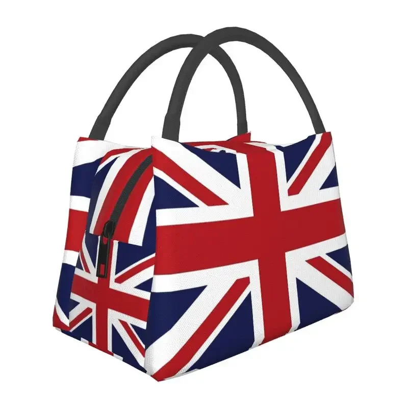 Union Jack Flag of The UK Insulated Lunch Bag for Work School Picnic Beach Reusable Thermal Lunch Box Portable Bento Tote Bags