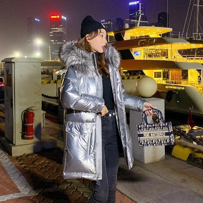 Piumino invernale da donna nuovo 2025 Giacca impermeabile antivento con cappuccio per pendolari allentata