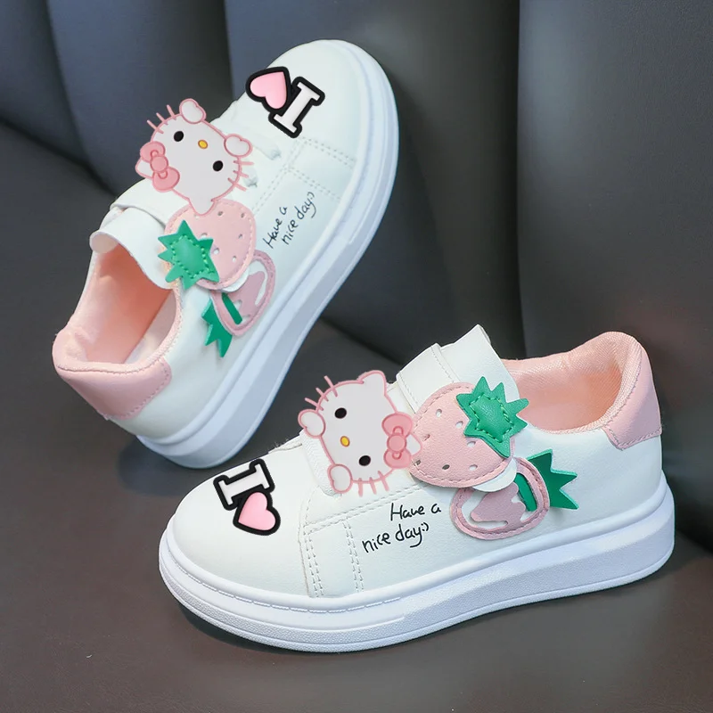 

Sanrio hello kitty spring fall student cartoon cute casual shoes girls white running shoes non-slip Sneakers