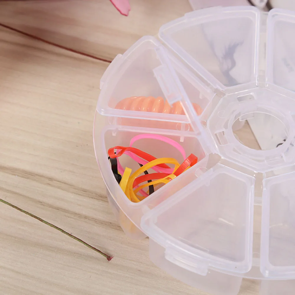 8 Slots Storage Box Organizer Adjustable Jewelry Case Beads Container Plastic Transparent Divider Crafts Sewing