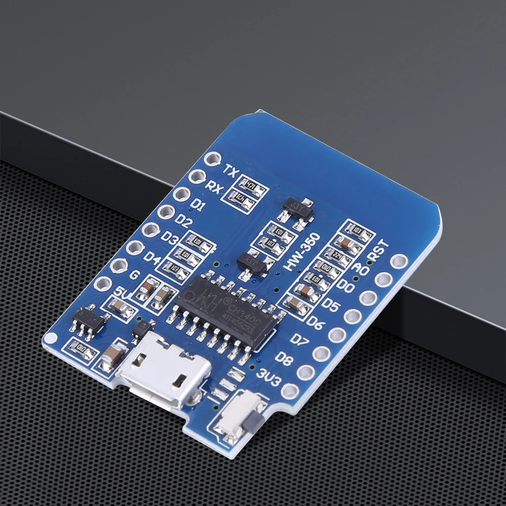 Mini Placa de desarrollo WIFI ESP8266 D1, 20 piezas, CH340G, CH340, V2, Usb, Wemos, D1, Mini Nodemcu, Lua, Iot, 3,3 V, Met Pins, 1-ESP-12F