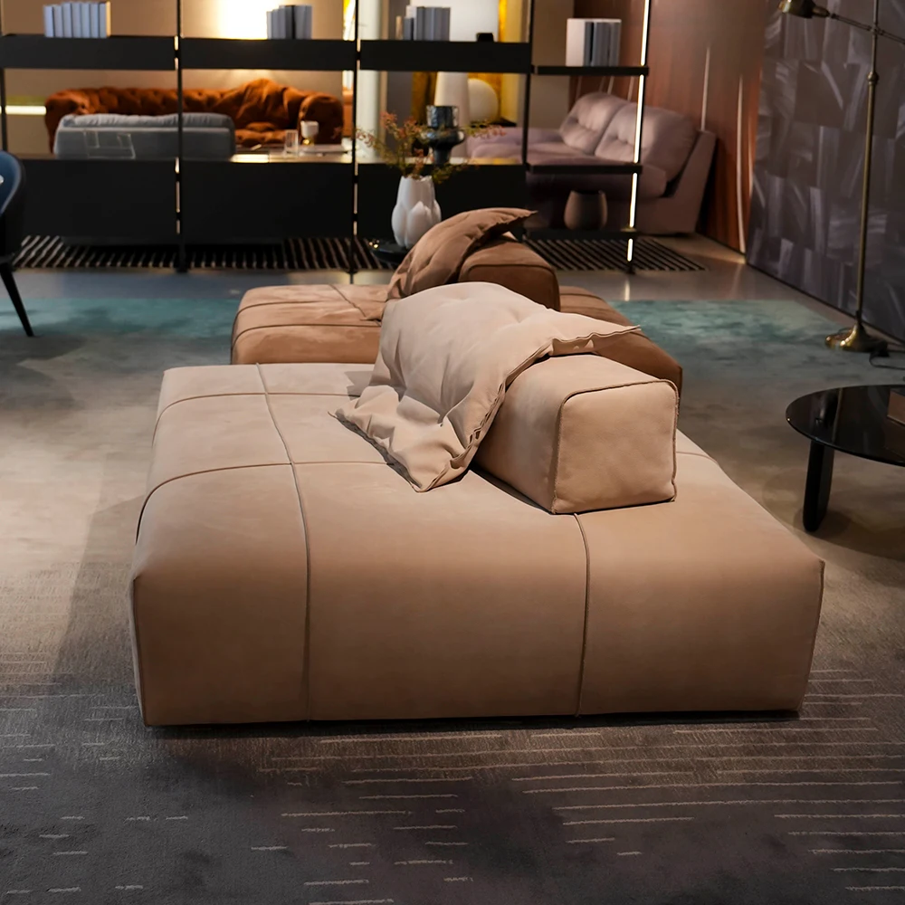 #Italian Minimalist L Shaped Modular Sectional Sofa Modern Velvet Fabric Living Room Couch with Chaise Lounge