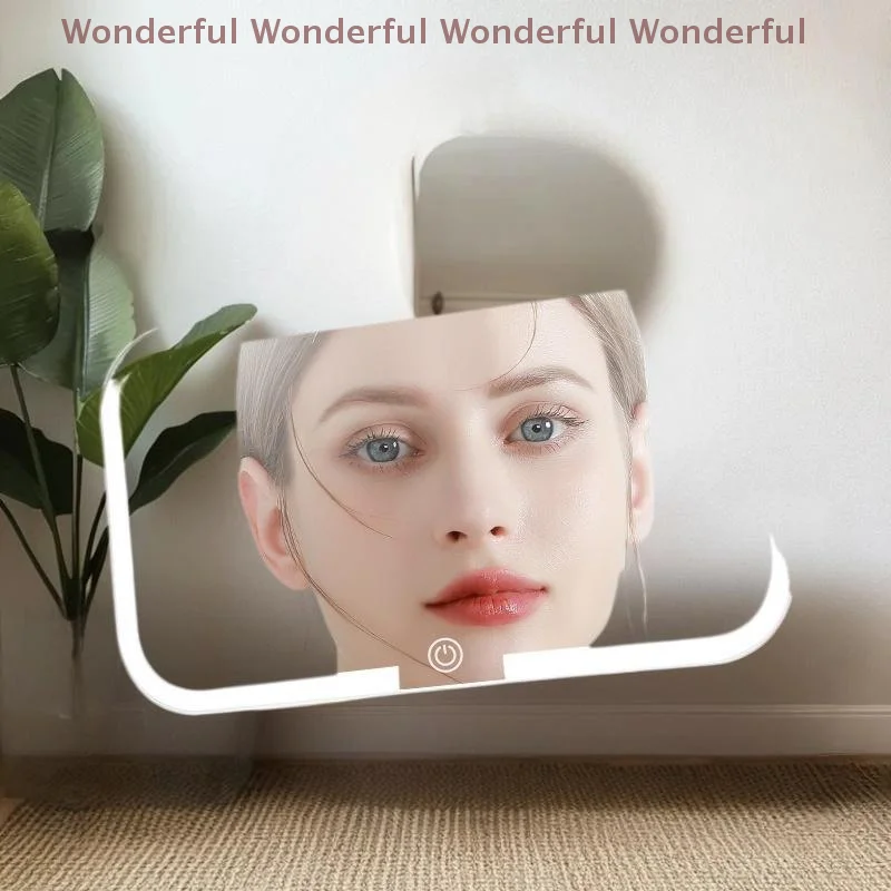 

1Pcs HD Makeup Vanity Mirror for Cars, Integrated with LED Light, Fit for Sun Visor, Rechargeable.