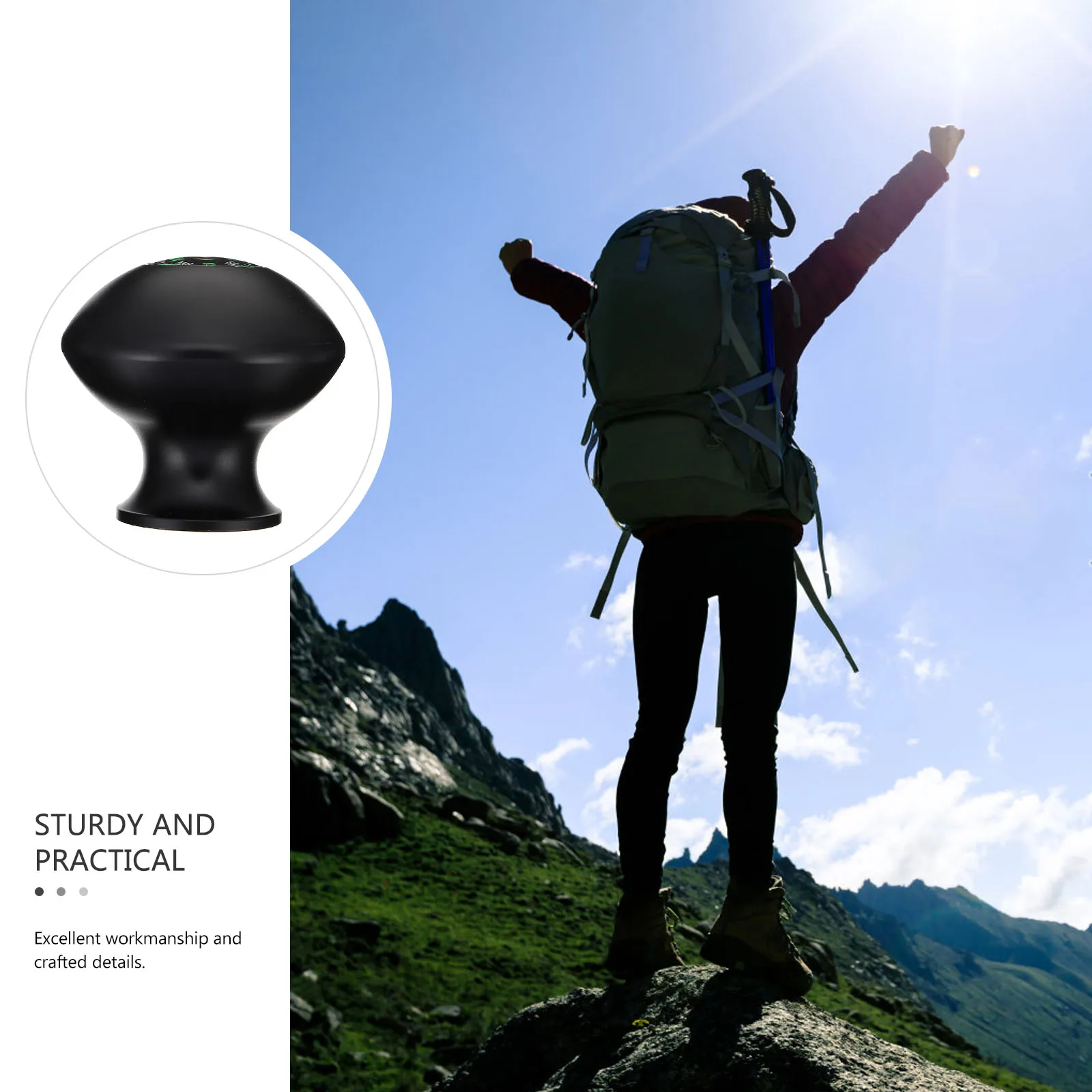 

Trekking Pole Head Cover Aluminum Protector Compass Hiking Climbing Most Poles Sturdy Practical Longlasting