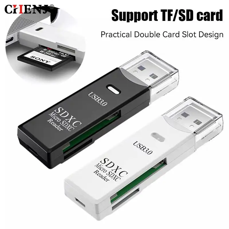 USB 3.0 Micro SD TF Card Memory Reader 2 IN 1 Card Reader High Speed Multi-card Writer Adapter Flash Drive Laptop Accessories