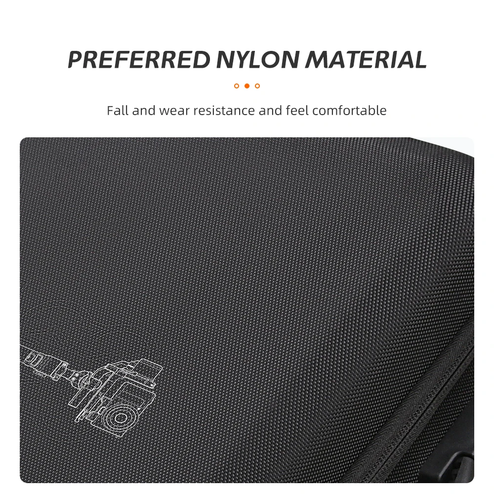 XFJI Storage Bag for DJI Ronin RS 4 Mini Combo Gimbal Stabilizer Accessories Portable Nylon Hard Shell Carrying Case Organizer view 3