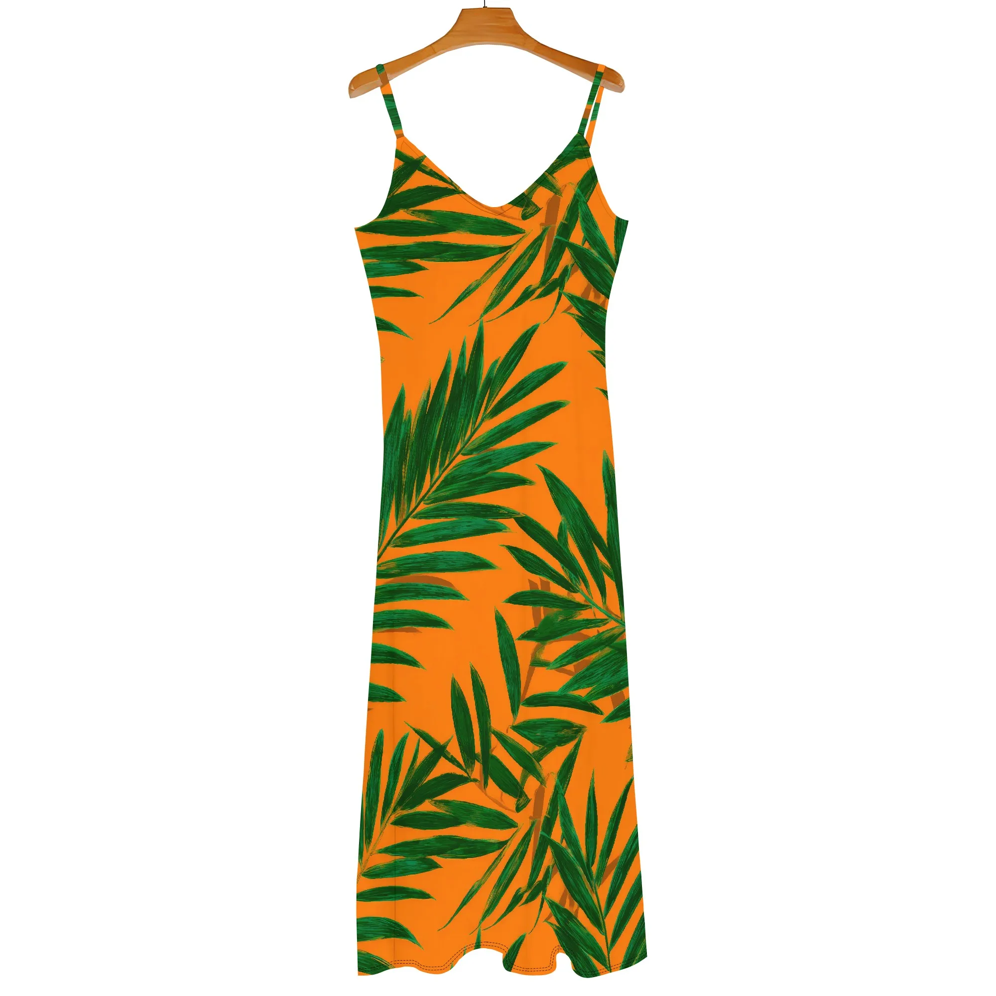 Women Floral Spaghetti Strap Sundress Casual Summer Long Maxi Dress Vneck Sexy Boho Dresses Trendy Beach Clothes 2025