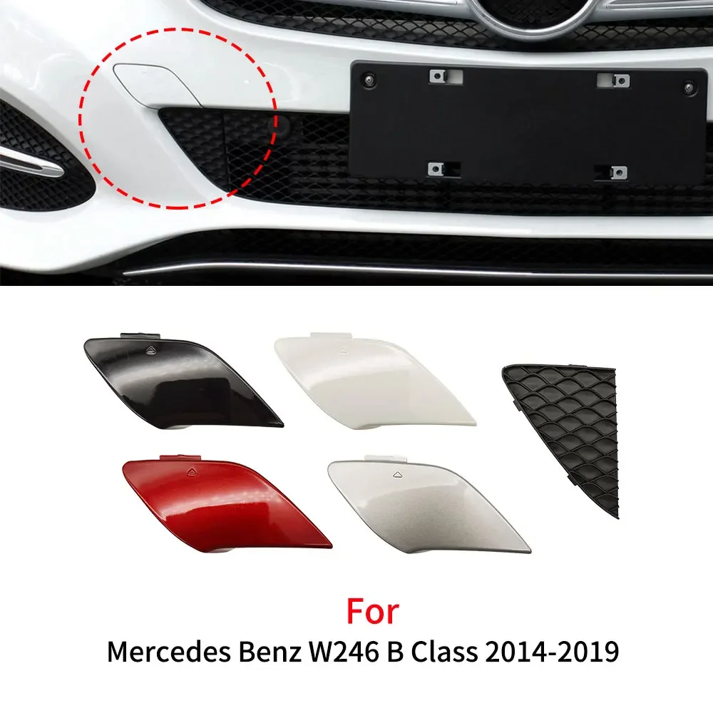 Car Front Car Bumper Tow Hook Cover Cap Black White Red Silver For Benz B Class 2014-2019 B180 B200 B250 2468852122