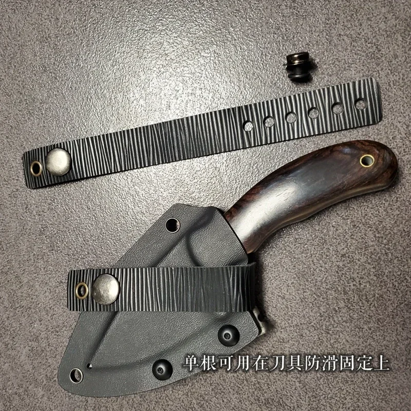 Imagem -04 - Edc Couro Cinto Onda de Água Ondulado Cinto Pode Fixa Bainha Pura com Hardware Padrão 18 25 cm