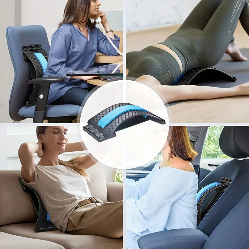 Lumbar Soothing Device, Lumbar Stretching Massager, Yoga Spine Correction, Hump Back Exercise and Stretching Equipment