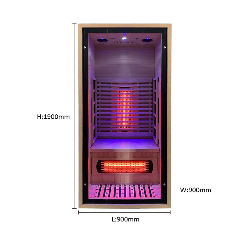 1 Person Use Home Carbon Panel Full Spectrum Heater Spa Sauna Hemlock