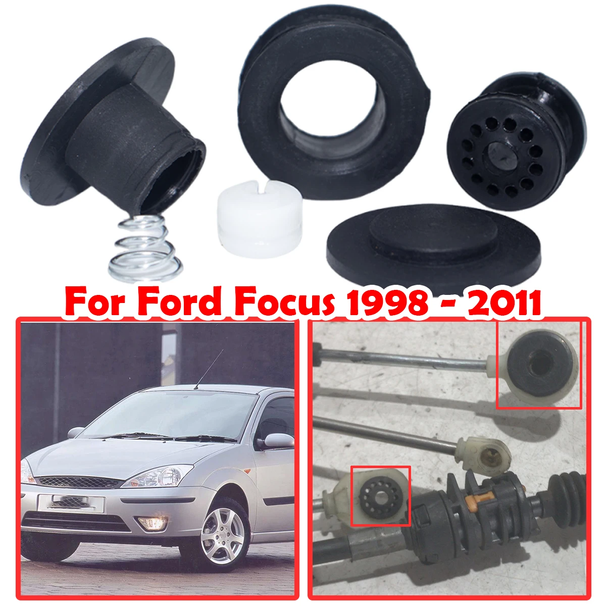 

Gearbox Cable Sleeve Linkage Rubber Bushing Repair Kit 2S6R7E395AG For Ford Focus 98-2011 Shift Lever Assembly Replacement Part