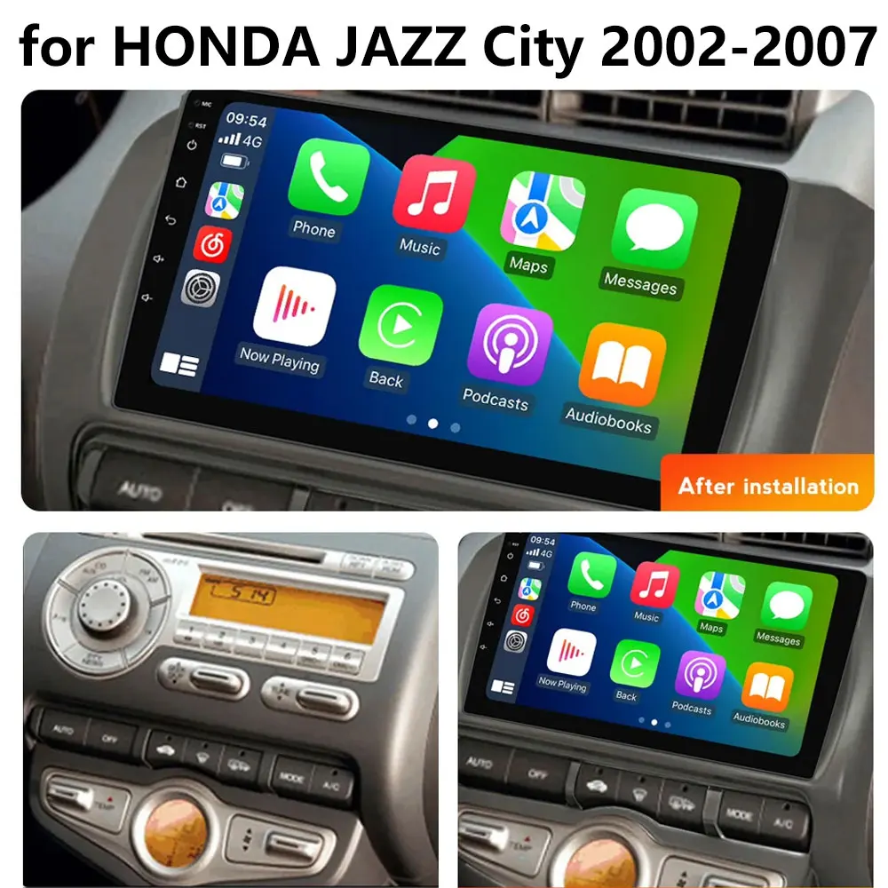 wireless carplay Android13 Car Radio for Honda Fit Jazz City 2002 - 2007 Stereo Carplay Multimedia Video Player GPS Navigation