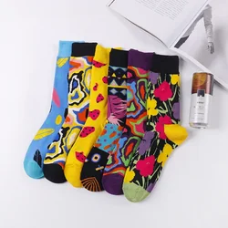 Chaussettes en coton pour couples, chaussettes de sport décontractées, tendance, nouvelle mode