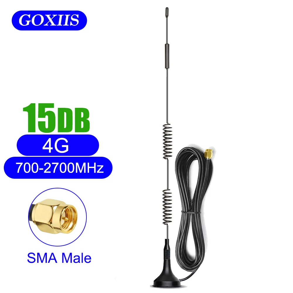 Antenne WIFI pleine bande pour armoire DTU extérieure et routeur, haute performance, 15dB, 4G, 3G, 101, 700-2700MHz, SMA mâle