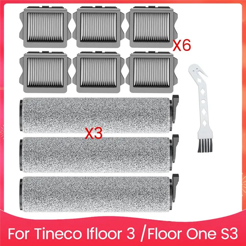 hrbaj製-真空ローラーブラシ、tineco-ifloor-3シリーズおよびfloor-one-s3シリーズ用hepaフィルター、交換部品