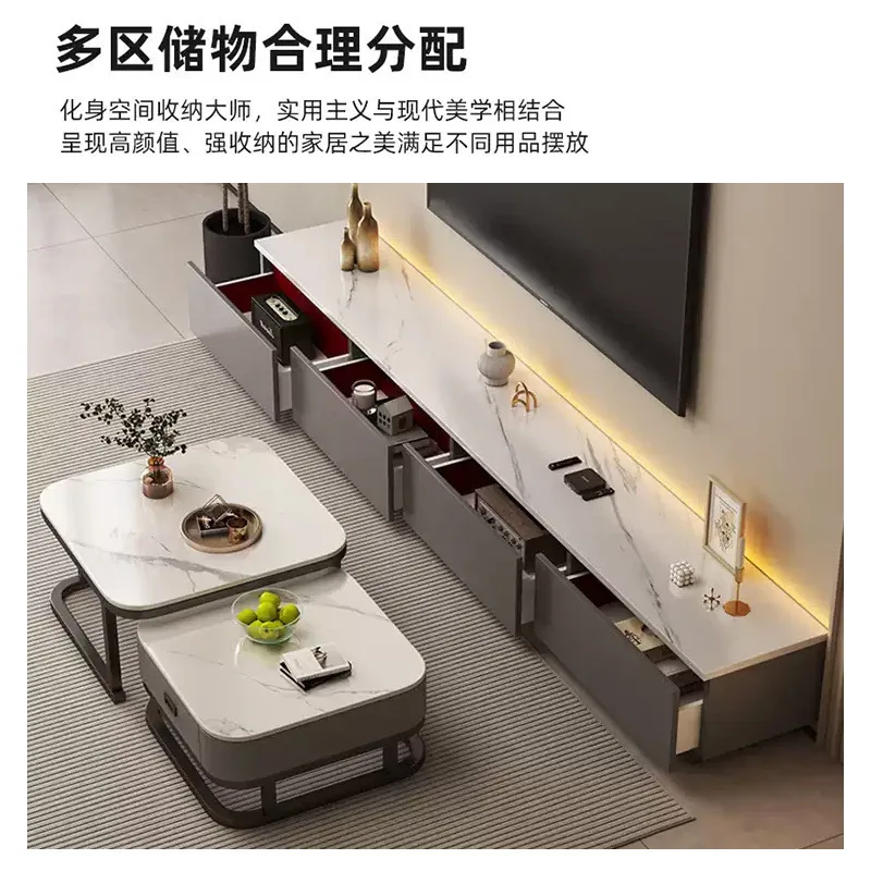 TV cabinet storage cabinet, modern small apartment, simple home living room, bedroom, light luxury, Italian floor-to-ceiling