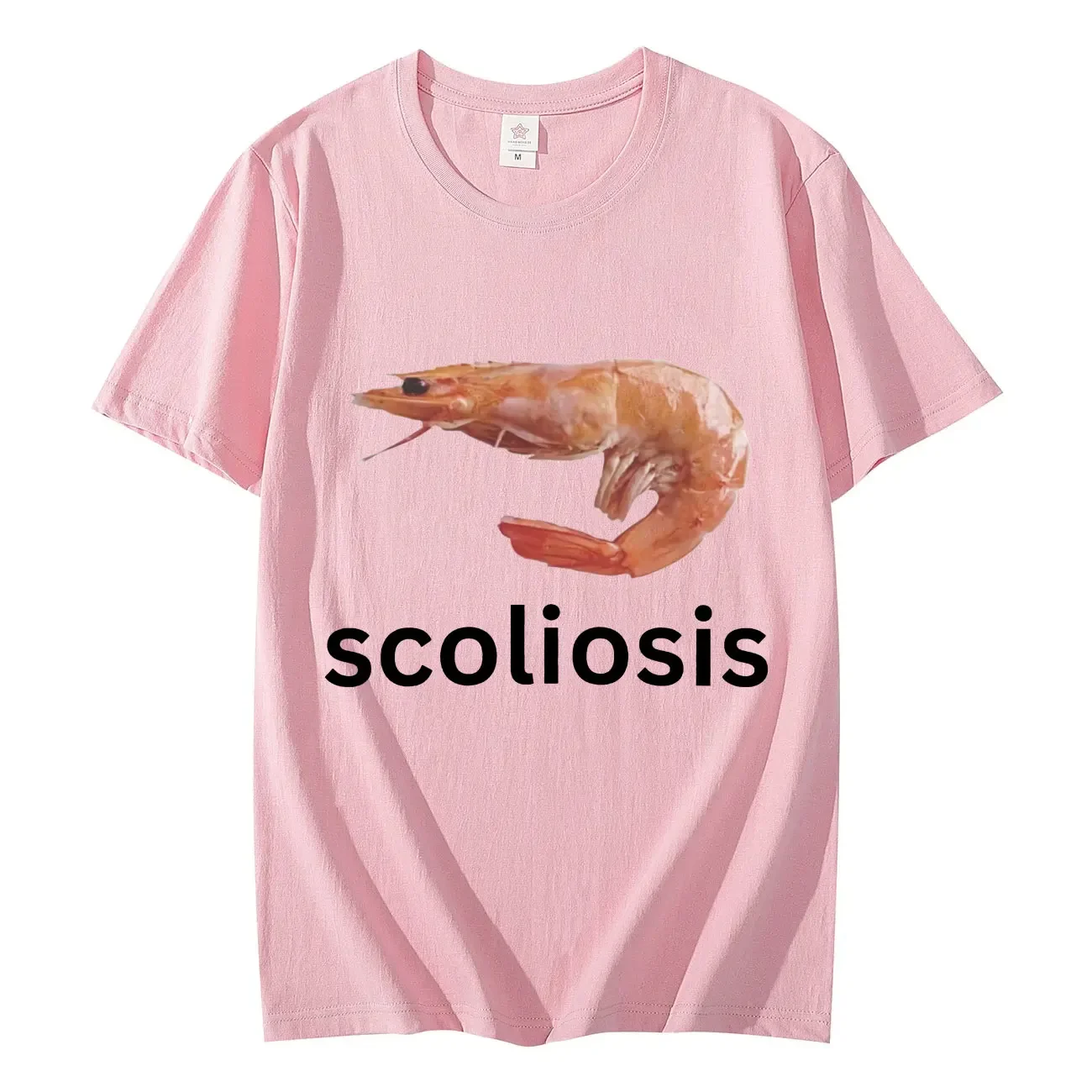 Scoliosis Shrimp Lustiges Meme Grafik-T-Shirt für Männer und Frauen, seltsames virales Internet-Meme, lockere Y2K-Streetwear, Humor, kurzärmelige Oberteile – Detail 7