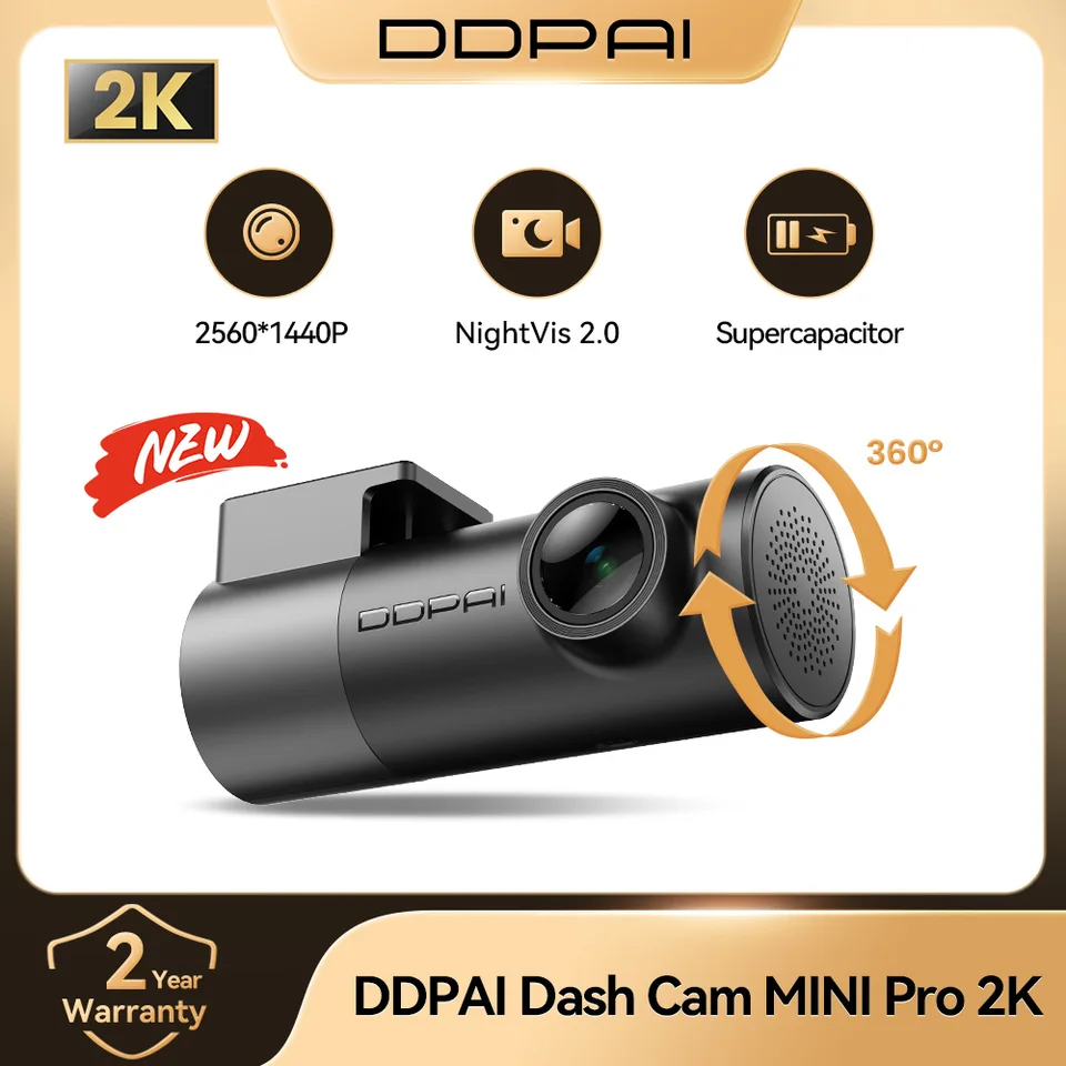 DDPAI MINI Pro 2K 대시캠 WiFi 차량용 DVR 야간 시야 스마트 음성 제어 24시간 주차 모니터 지원 차량용 대시 카메라 레코더