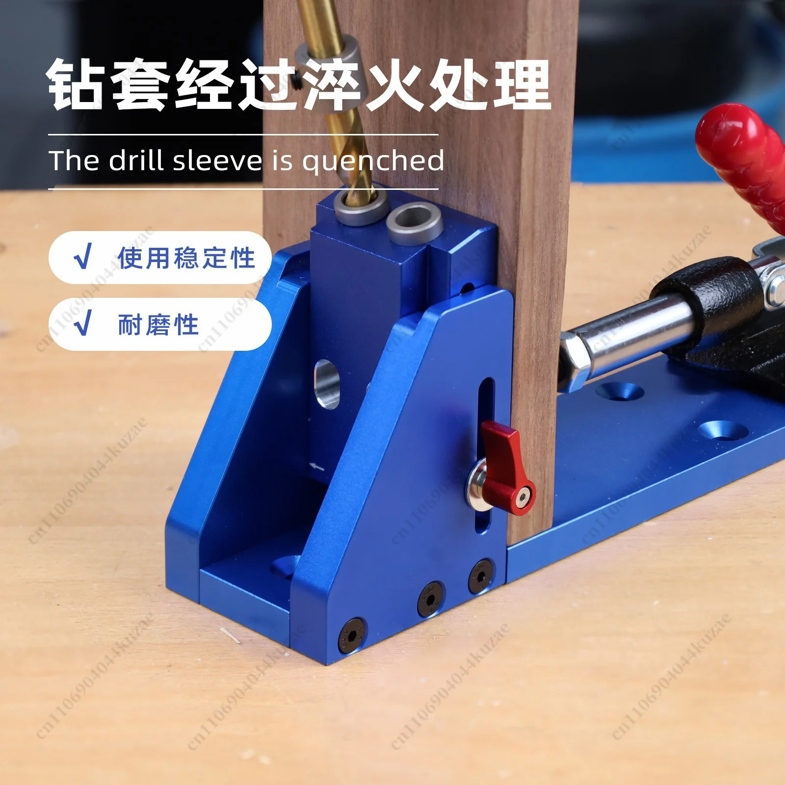 For Fengsen XK-2 Woodworking Pocket Hole Jig 9.5MM Angled Positioning Drilling Tool for Wood Plates