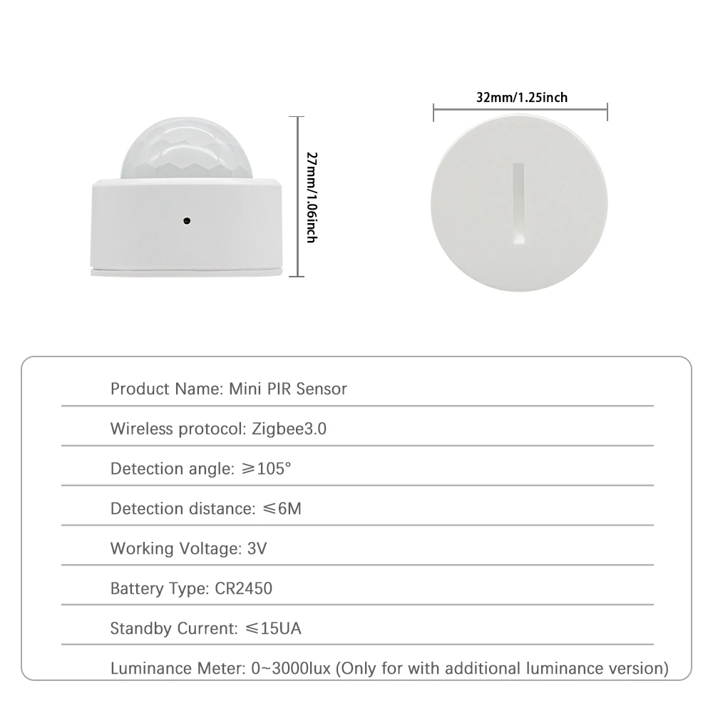 Smart Zigbee PIR Motion Sensor Human Body Infrared Detector Detector Security Smart Life Alarm For Tuya SmartLife