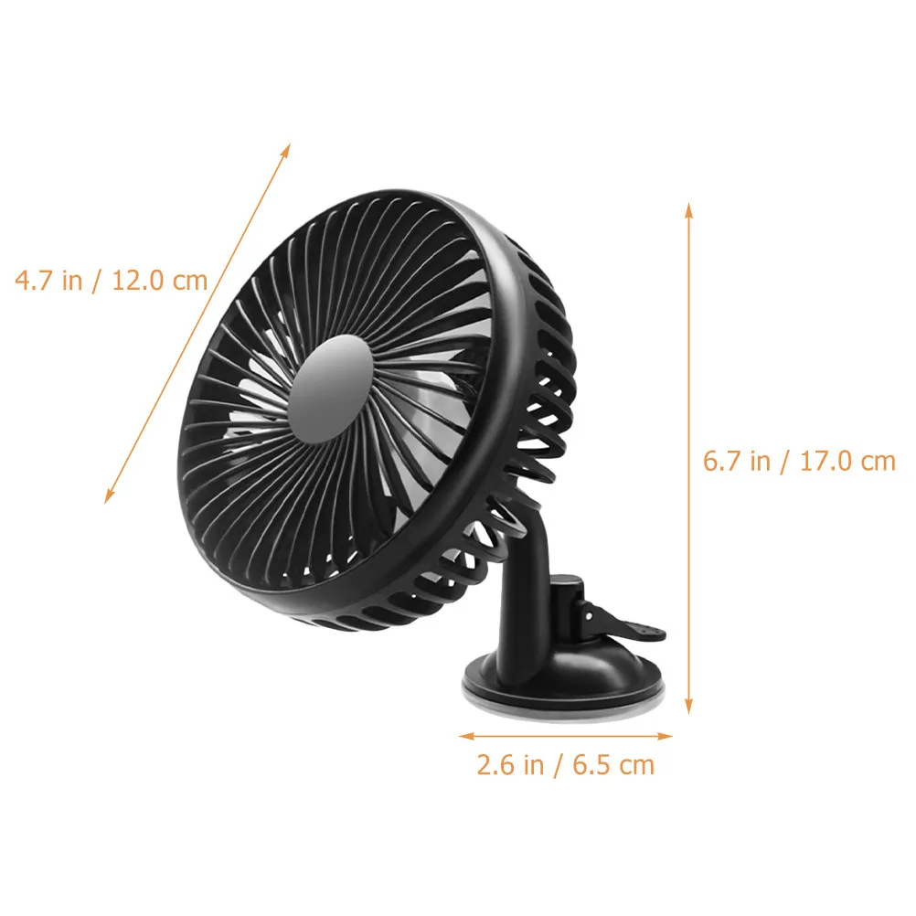 Car Fan USB Charging Rotatable Cooling Cooling Fan for Truck Vehicle Flat Bottom Design Carseat Fans Car Fans Air Conditioner
