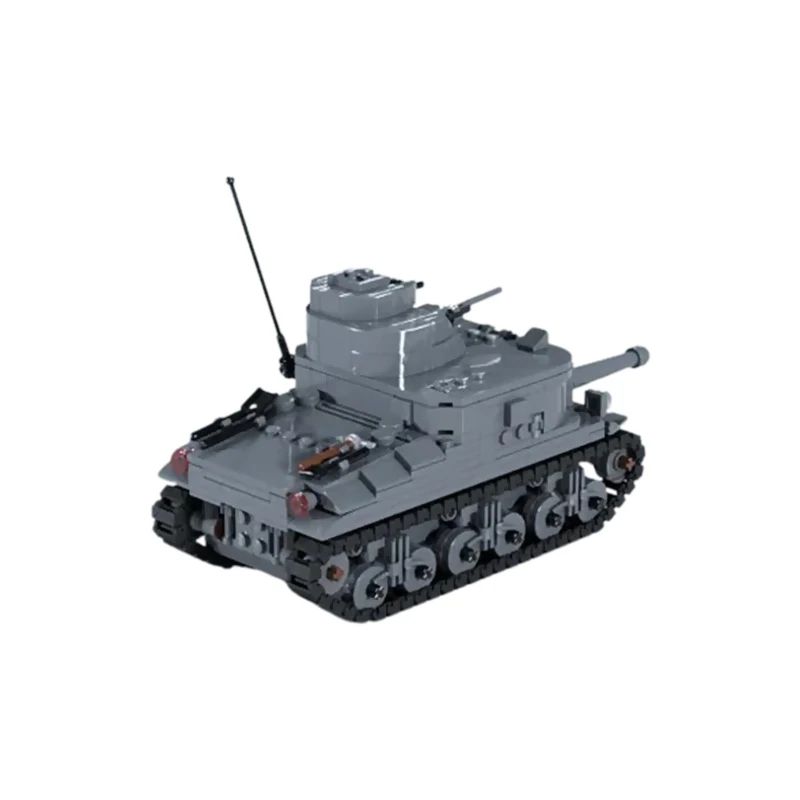 qwert M3 Medium Military Tank Model MOC Building Bricks War Equipment Modular Technology Gifts Holiday Assemble Children Toys