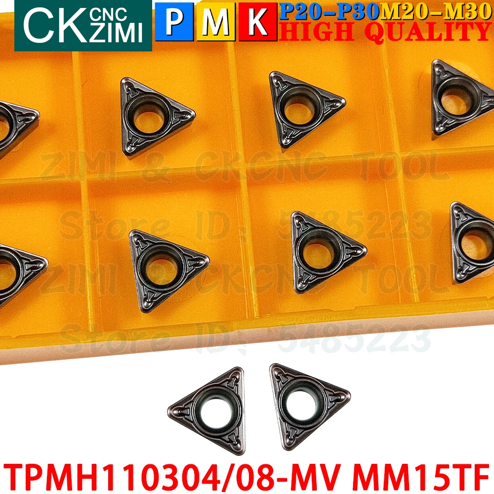 TPMH110304-MV MM15TF TPMH110308-MV MM15TF Carbide Insert External Boring Turning Inserts Tool TPMH CNC Metal Lathe Cutting Tools