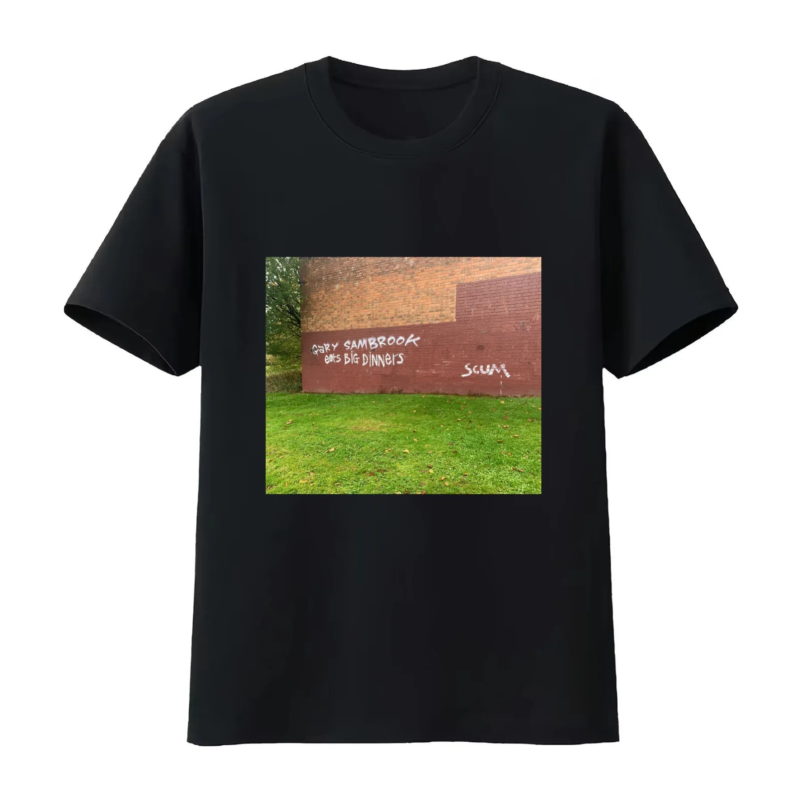 Gary Sambrook Eats Big Dinners T-Shirt Summer Casual Cotton Tee Oversized Streetwear Tops Vintage Graphic Print 100% Cotton