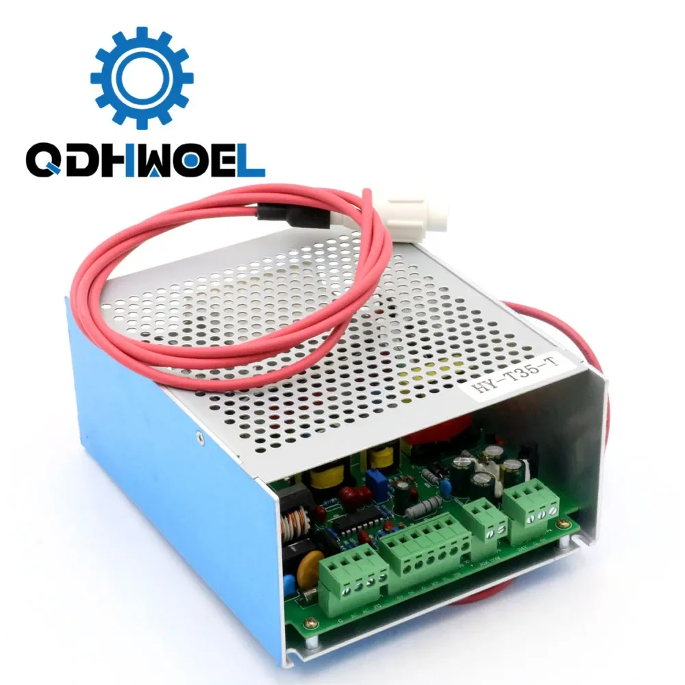 QDHWOEL 30W-40W CO2 Laser Power Supply HY-T35 لآلة قطع النقش بالليزر CO2