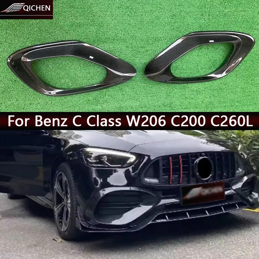 

Для Mercedes-Benz C-класса W206 C200 C260L: спортивная накладка на противотуманную фару из карбона, решетка, крышка воздухозаборника переднего бампера, комплект обвеса.