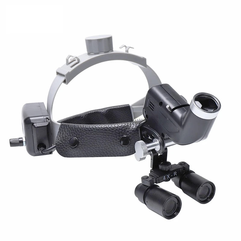 Headband Dental Loupes 4X 5X 6X 8X Dentisty Loupes Binocular Magnifier w 5W Professional Medical Headlight ENT Surgery Operation