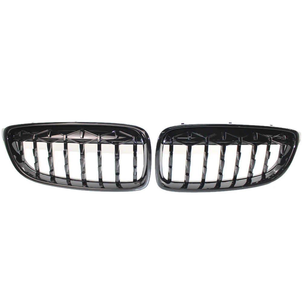 

1 Pair Abs Front Kidney Grille for Bmw 4 Series F32 F33 F36 F82 F83 M4 F80 M3 420D 430I 430D 440I 435I 428D Diamond Grille