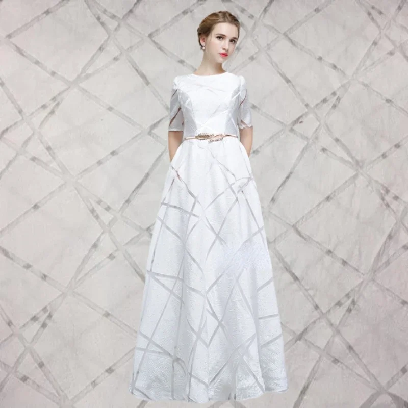 

Жаккардовая ткань из органзы с вырезом из цветочного материала Весенне-осеннее полосатое платье Высококачественное свадебное платье Diy Шить модные ткани на метр