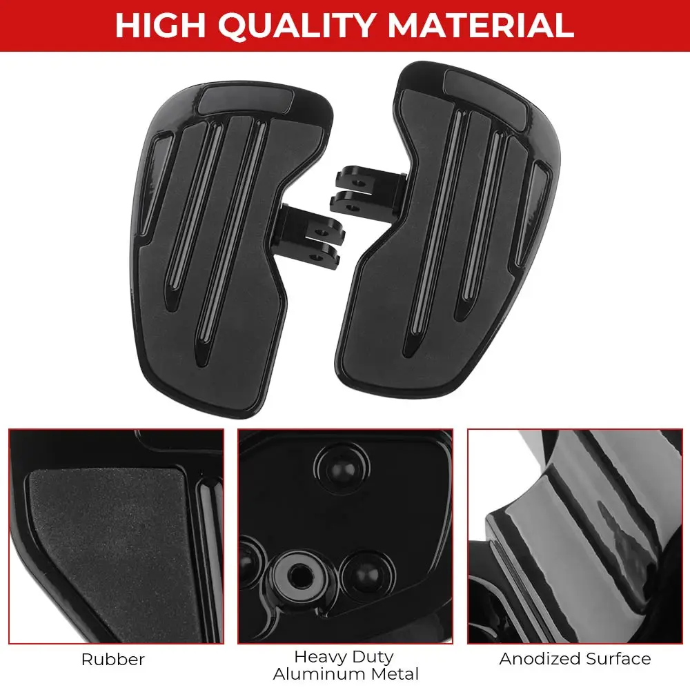 مساند قدم للسائق باللون الأسود للدراجة النارية أوتاد قدم قابلة للتعديل زوج واحد مناسبة لدراجة Harley Softail Breakout 117 FXBR 2023، 2024 #5