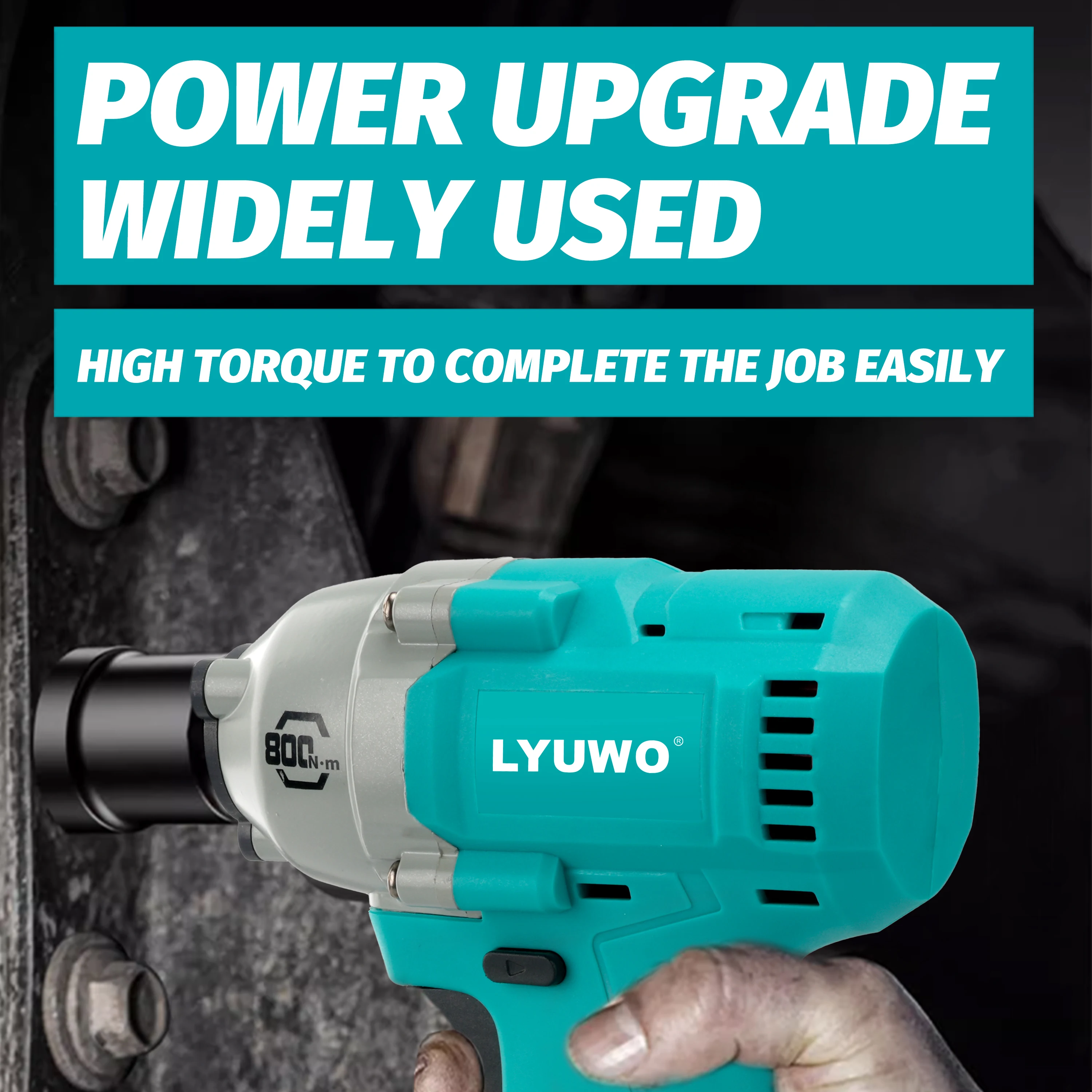 LYUWO electric tool 800 torque high-power electric wrench, single 2000mAh battery, a new product for automotive maintenance