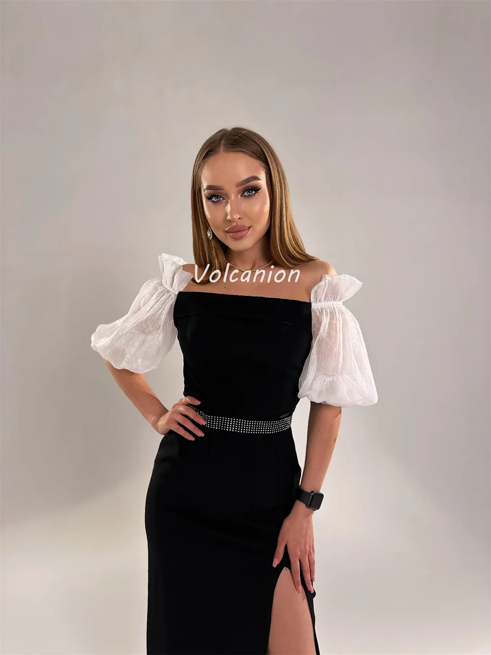 Классические сексуальные трикотажные платья со стразами и бисером по индивидуальному заказу, прямые платья до щиколотки с открытыми плечами, платья для особых случаев на заказ