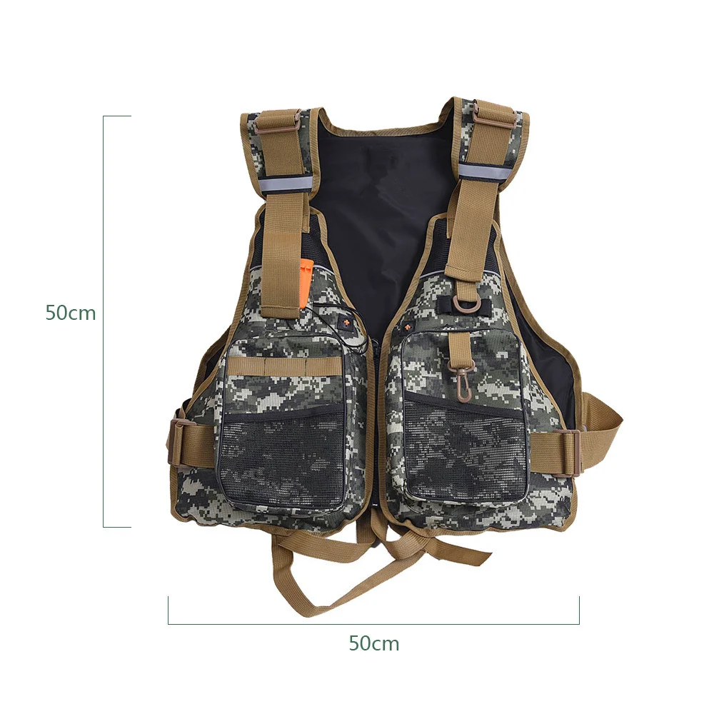 Adult Men Women Outdoor Fishing Photography Waterproof Waistcoat Foam Swimming Boating Water Safety Life Sleeveless Jacket Vest