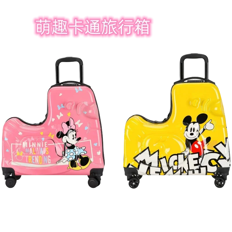 Mickey Minnie sweet and cute creative cartoon pattern fashion leisure travel large capacity storage and mountable trolley case